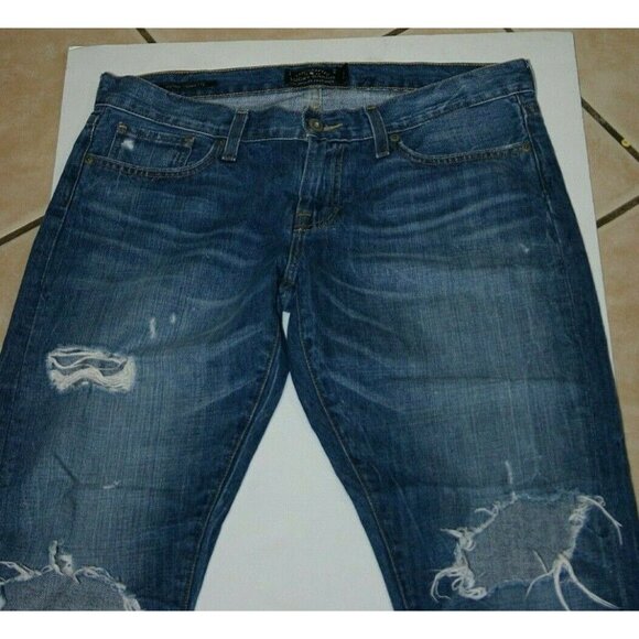 Lucky Brand jeans womens 6 Sienna Cigarette distressed 33 x 25 blue - Picture 3 of 11
